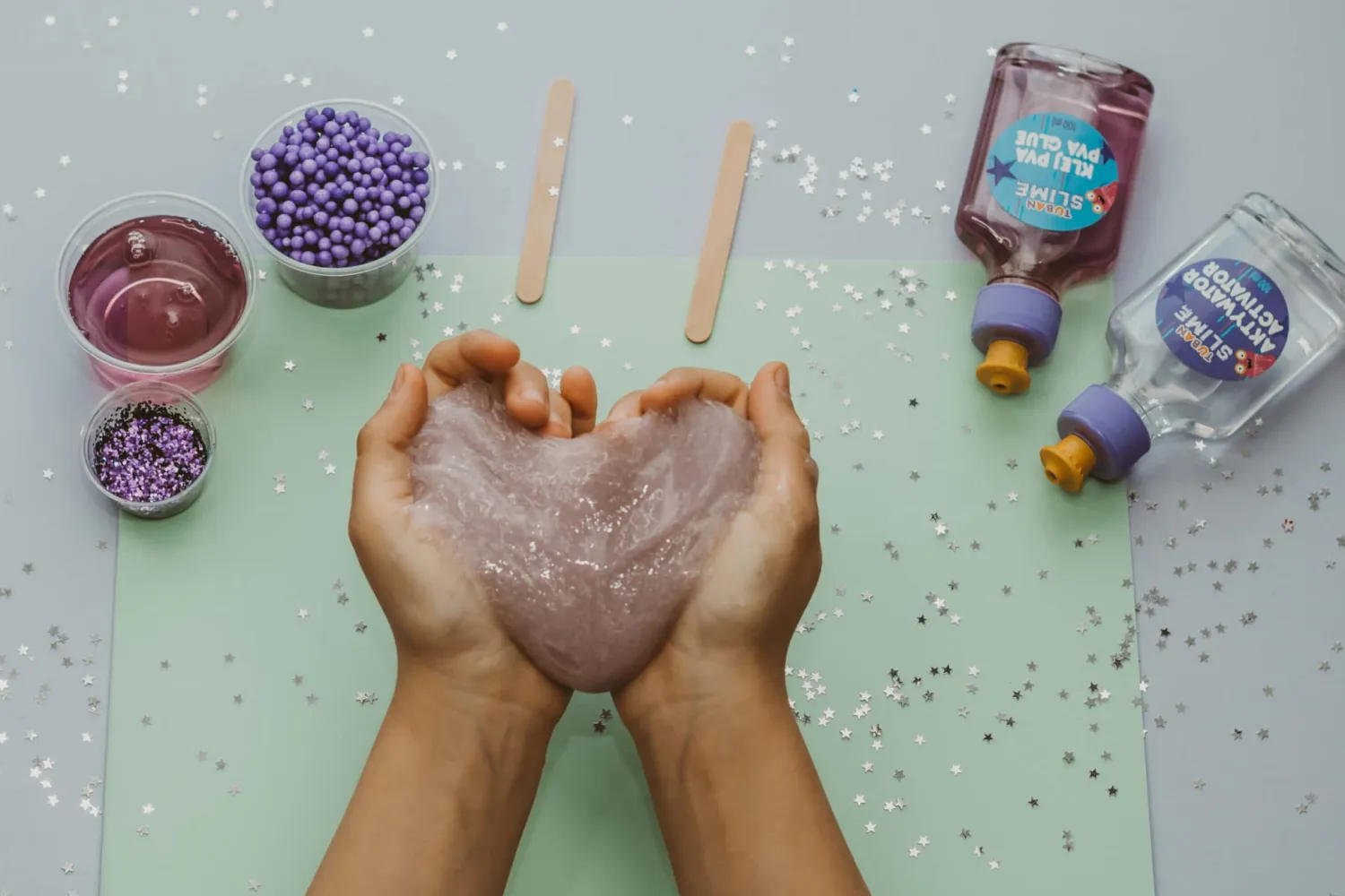 6 Lat+|7 Lat+ | Tuban Zestaw DIY Slime - świecący w ciemności
