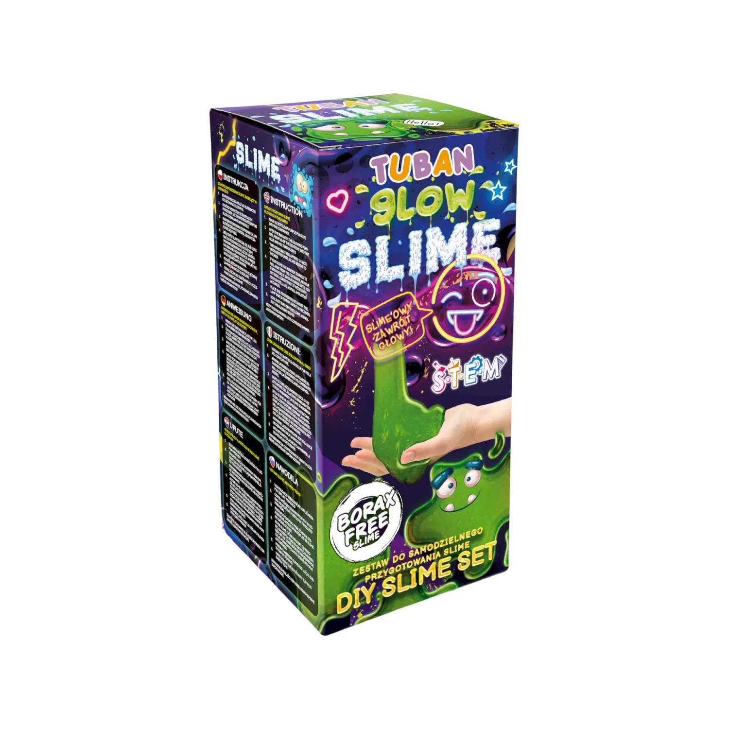6 Lat+|7 Lat+ | Tuban Zestaw DIY Slime - świecący w ciemności