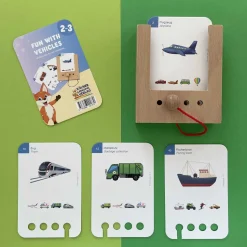 Idealne W Podróży|Edukacyjne | WiemTo Zestaw dla dzieci 2-3 latka. Pudełko i 6 Zestawów Kart