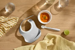 Metoda Blw|Naczynia Dla Dzieci | BabyBjorn Zestaw do karmienia 3 szt. - Light Grey