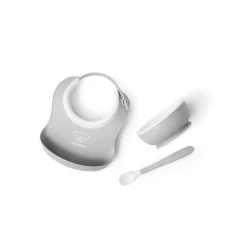 Metoda Blw|Naczynia Dla Dzieci | BabyBjorn Zestaw do karmienia 3 szt. - Light Grey