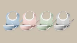 Zestaw do karmienia 3 szt. - Powder Green