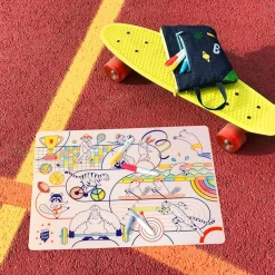 Idealne W Podróży|6 Lat+ | Super Petit Zestaw do kolorowania z silikonową matą - Olympic Sport