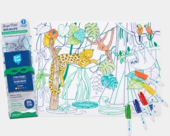 Idealne W Podróży|6 Lat+ | Super Petit Zestaw do kolorowania z silikonową matą - Amazonia