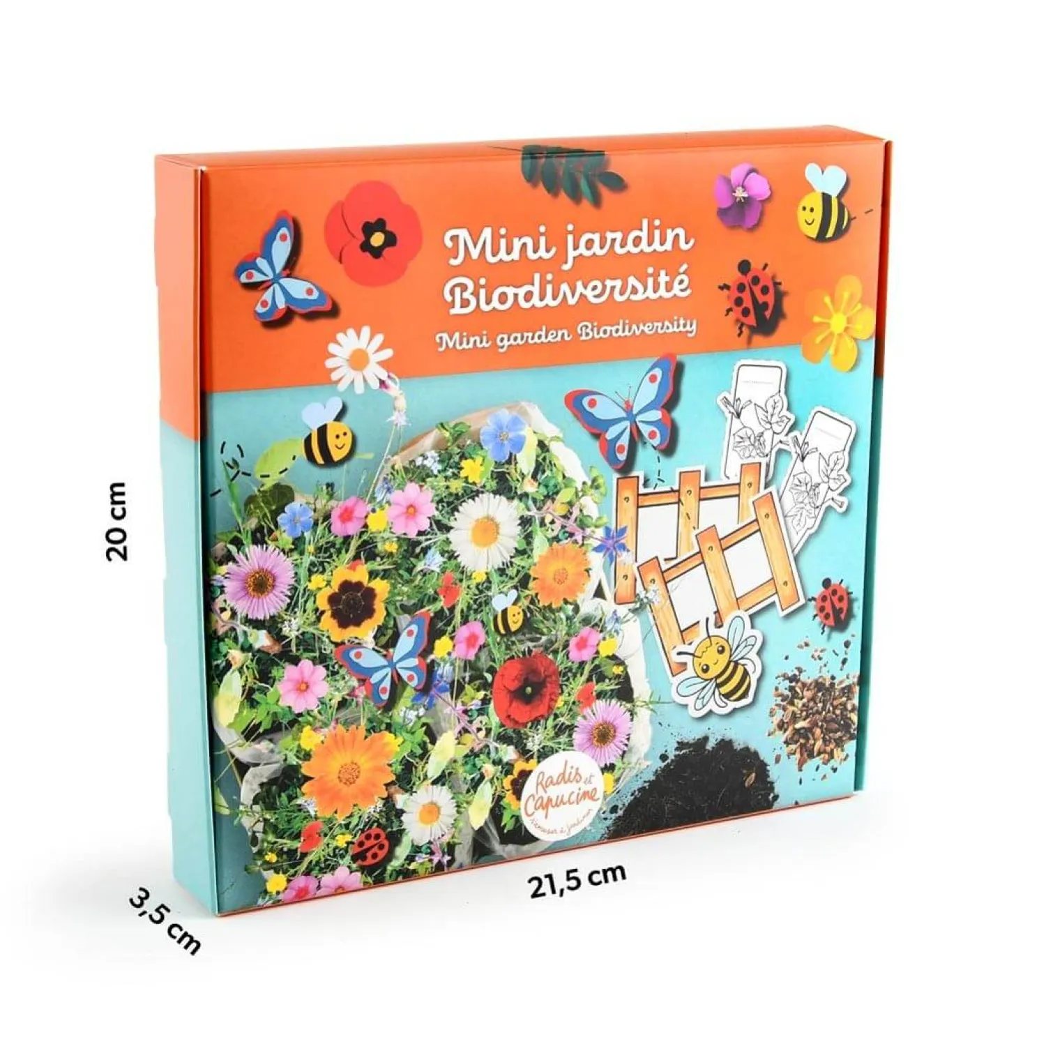 6 Lat+|3 Lata + | Radis et Capucine Zestaw do sadzenia nasion Mini ogródek kwiatów