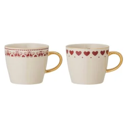 Naczynia Dla Dzieci | Bloomingville Mini Zestaw dwóch kubków Jolly - Red