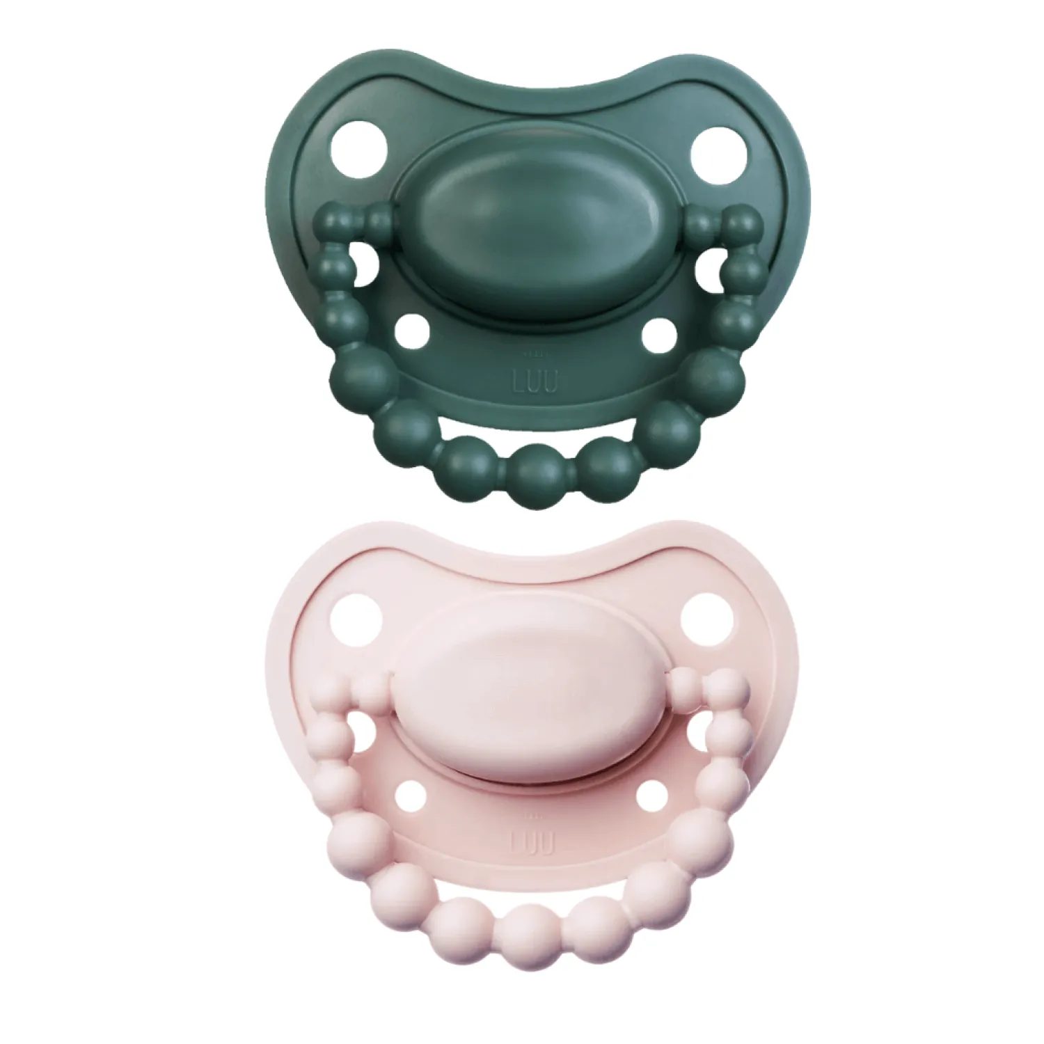 Smoczki|Smoczki | LUU kids Zestaw dwóch smoczków pozycjonujących - Forest Dream, Velvet Blush
