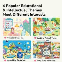 Naklejki | Mideer Zestaw żelowych naklejek wielokrotnego użytku - Princess Dress-Up