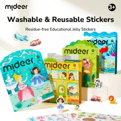 Naklejki | Mideer Zestaw żelowych naklejek wielokrotnego użytku - Princess Dress-Up