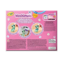 Kolorowanki|Zestawy Kreatywne | Crayola Zestaw 3 figurek do malowania i mycia Washimals, Pastel Pets 3+