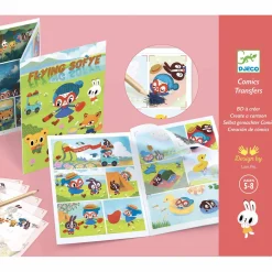 Zestawy Kreatywne|6 Lat+ | Djeco Zestaw kalkomanii - komiks LATAJĄCA SOFYE 5+