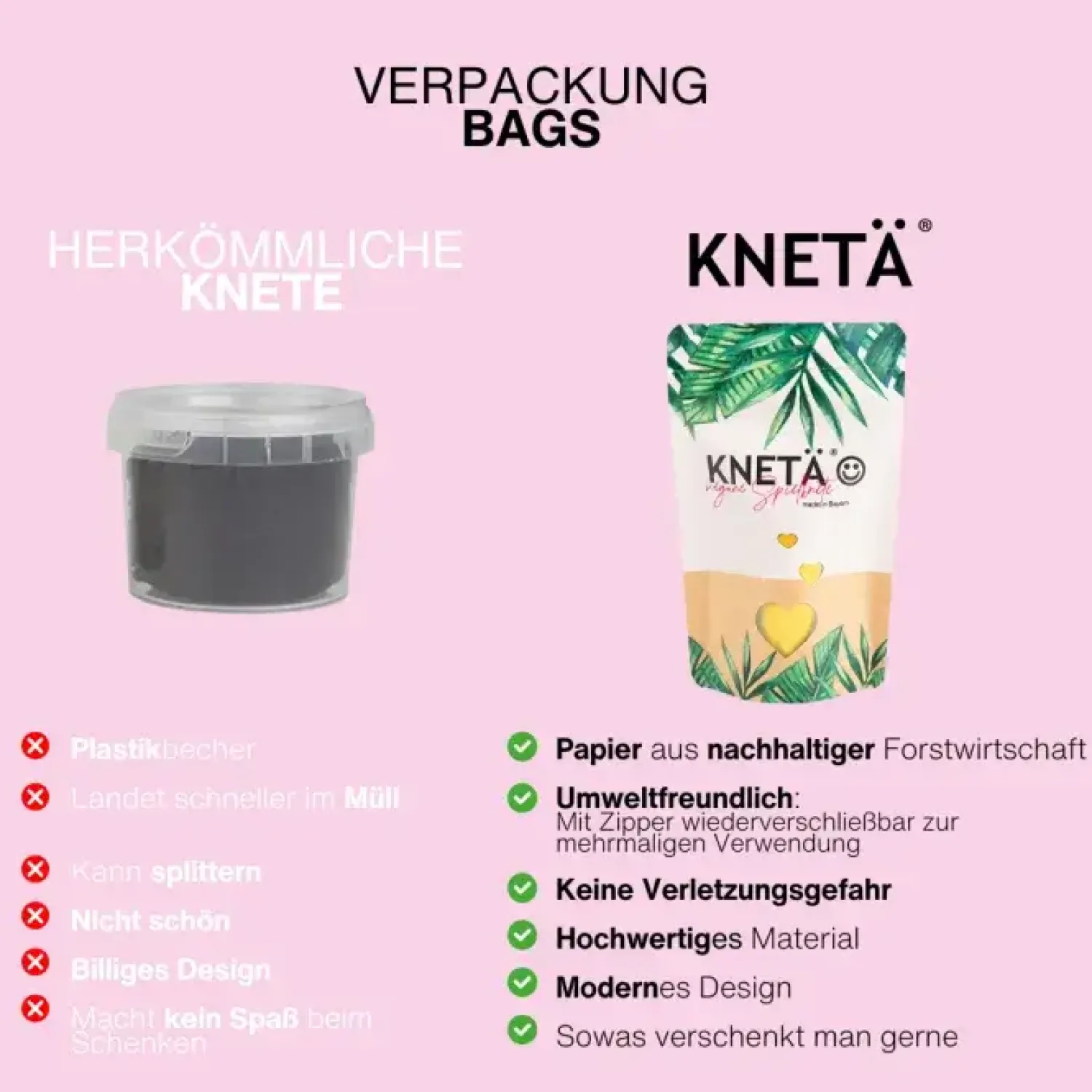 12M+|6 Lat+ | KNETA Zestaw 4 kolorów wegańskiej ciastoliny, 4x50g