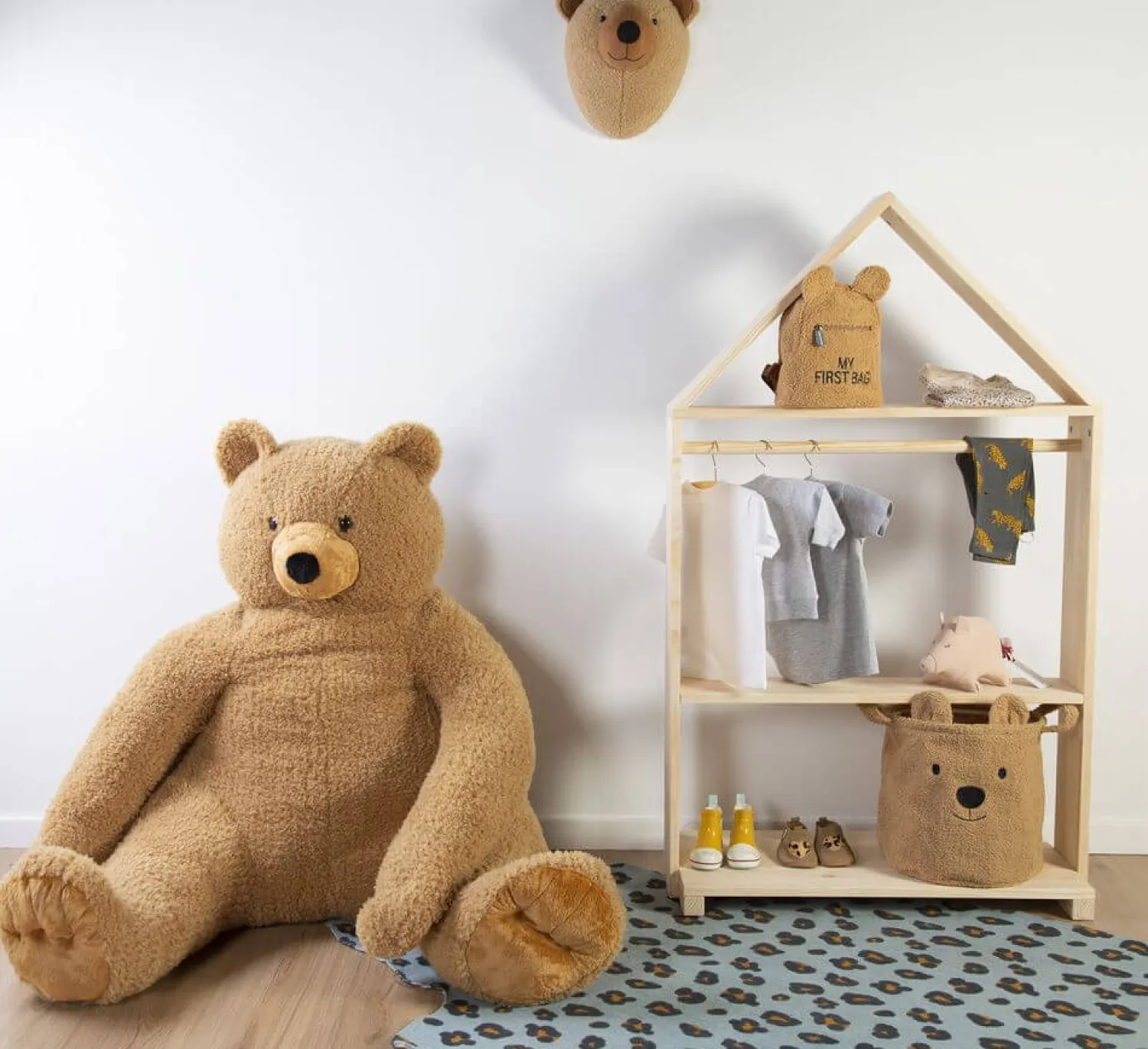 Dekoracje Dziecięce|Porządek W Domu | Childhome Zestaw 3 koszy na zabawki Teddy Bear