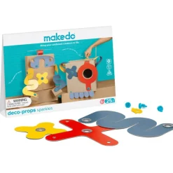 6 Lat+|7 Lat+ | Makedo Zestaw kreatywnych kształtów Deco-Props - Sparkies 25 el.