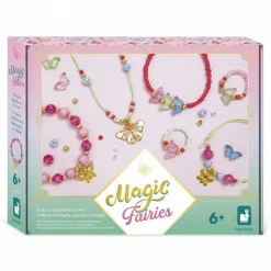 6 Lat+|7 Lat+ | Janod Zestaw kreatywny do tworzenia biżuterii z motylami Wróżki Magic Fairies 6+