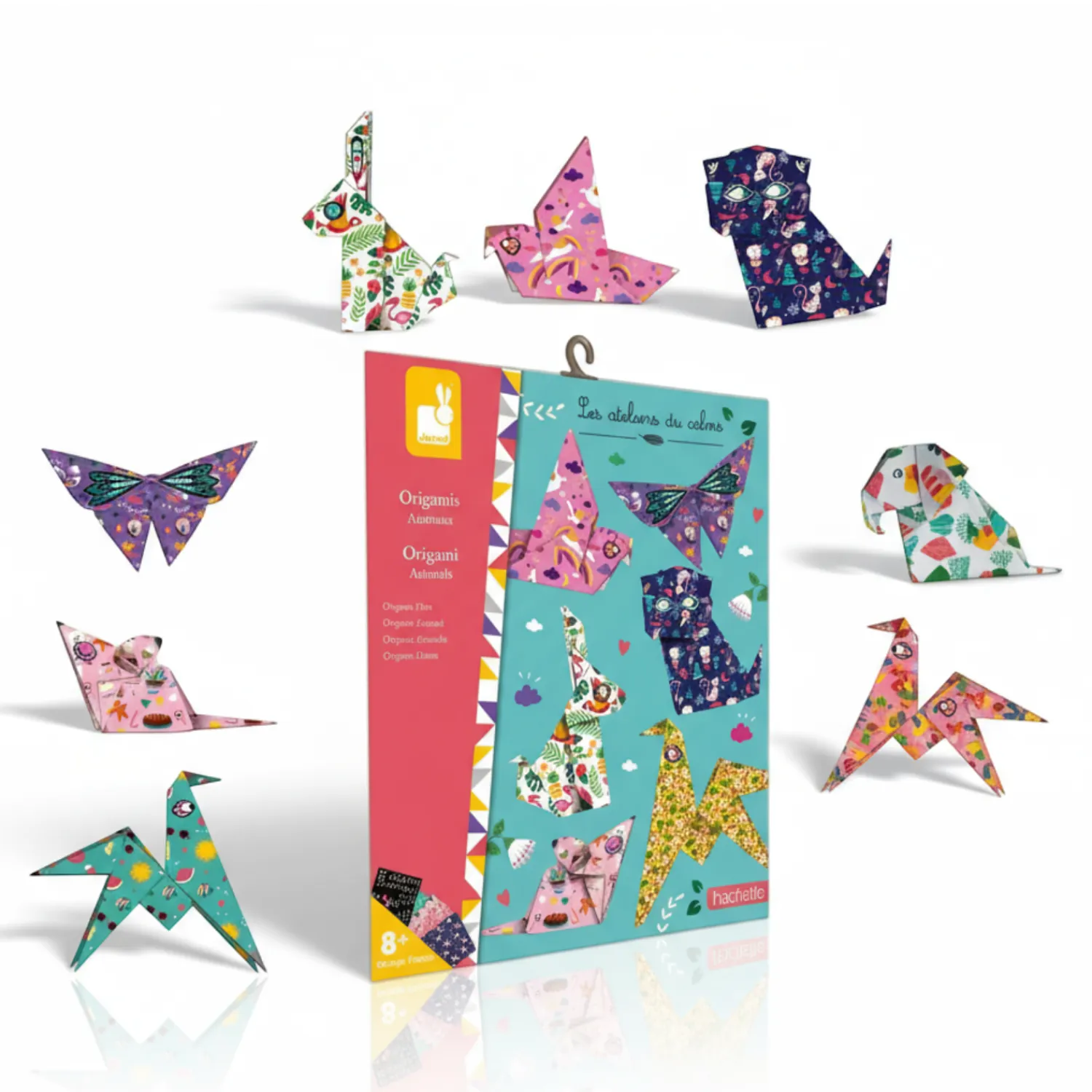 Zestawy Kreatywne|Diy | Janod Zestaw kreatywny do tworzenia origami Zwierzątka 8+