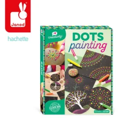 8 Lat+|Zestawy Kreatywne | Janod Zestaw kreatywny Malowanie kropkami - Dots painting I love creativity 8+