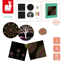 8 Lat+|Zestawy Kreatywne | Janod Zestaw kreatywny Malowanie kropkami - Dots painting I love creativity 8+