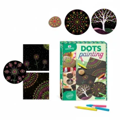 8 Lat+|Zestawy Kreatywne | Janod Zestaw kreatywny Malowanie kropkami - Dots painting I love creativity 8+