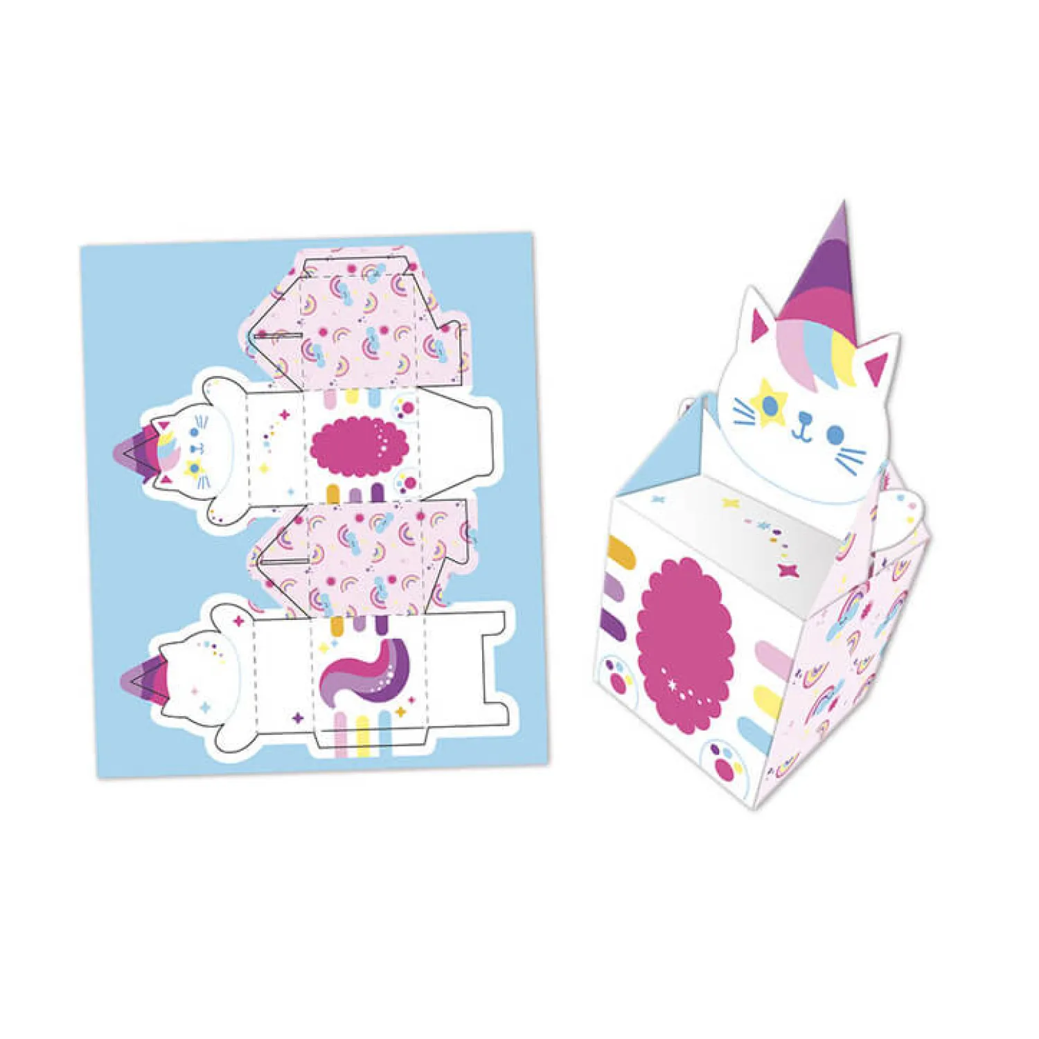 Diy|8 Lat+ | Janod Zestaw kreatywny 12 pudełek z papieru kawaii do samodzielnego wykonania 7+