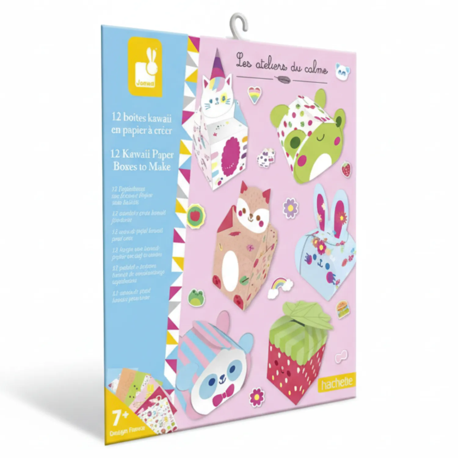 Diy|8 Lat+ | Janod Zestaw kreatywny 12 pudełek z papieru kawaii do samodzielnego wykonania 7+