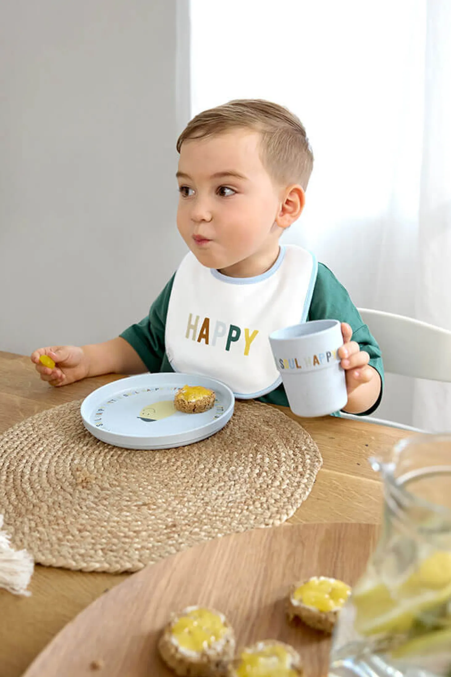Zestaw śliniaków bawełnianych 5szt. 3m+ Happy Fruits Lemon