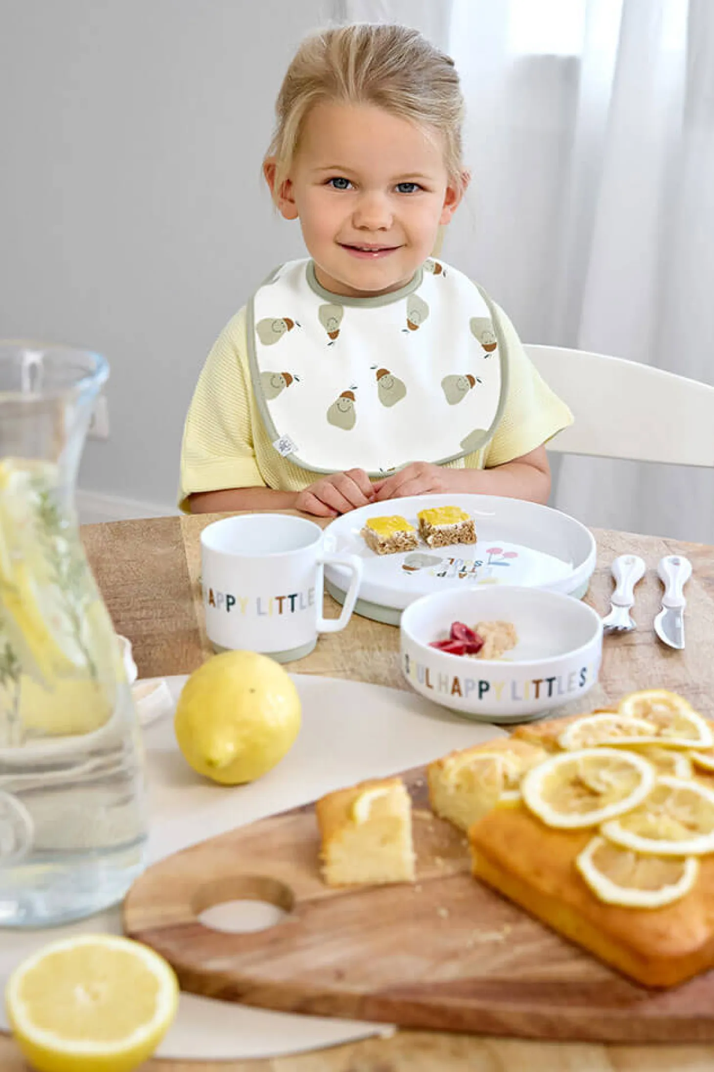 Zestaw śliniaków bawełnianych 5szt. 3m+ Happy Fruits Lemon