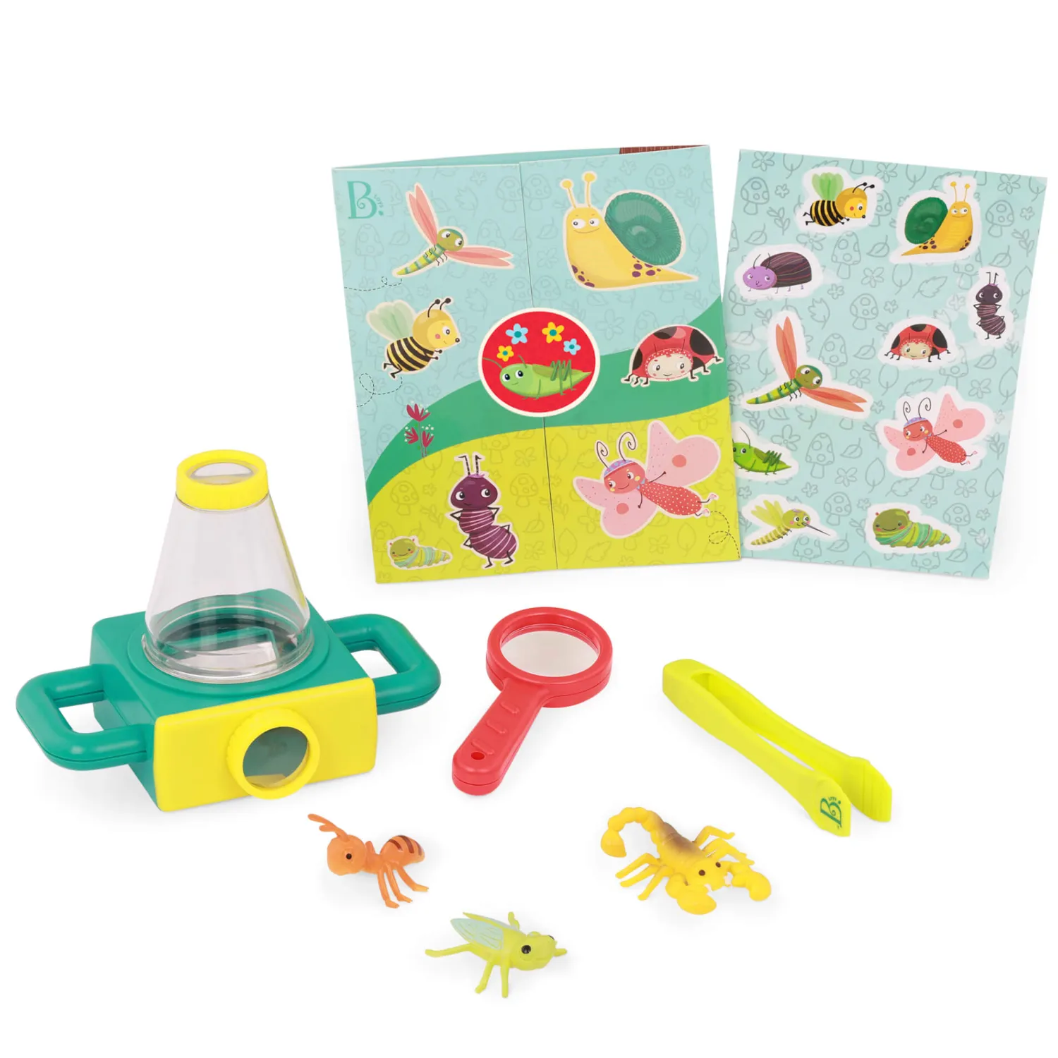 6 Lat+|4 Lata + | B.Toys Zestaw małego badacza przyrody z mikroskopem i naklejkami Little Explorer Pack