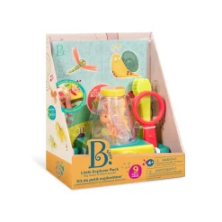 6 Lat+|4 Lata + | B.Toys Zestaw małego badacza przyrody z mikroskopem i naklejkami Little Explorer Pack