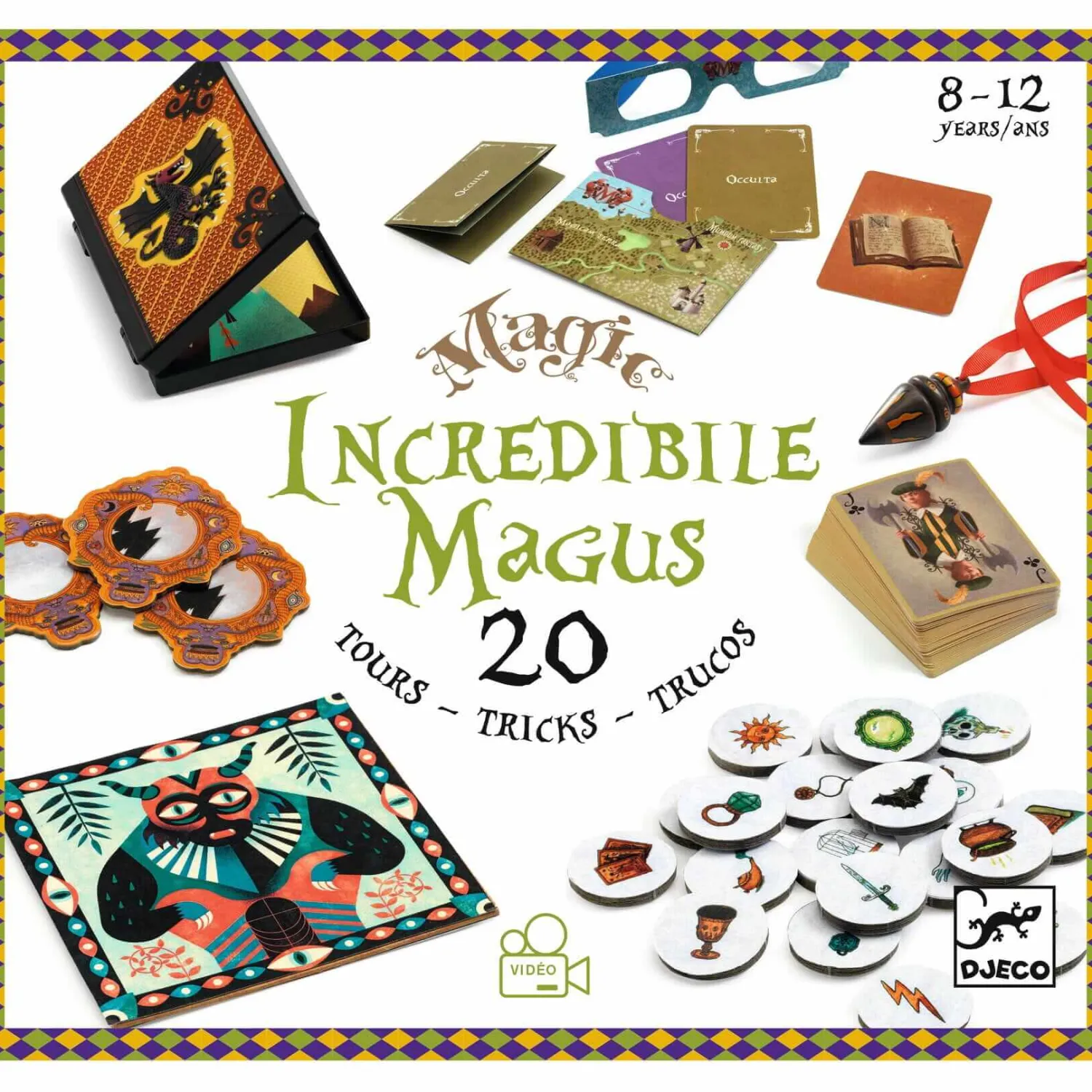 8 Lat+|Zestawy Kreatywne | Djeco Zestaw 20 magicznych sztuczek Incredibile 8+