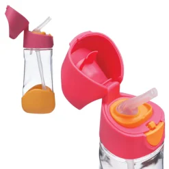 Lunchboxy|Bidony I Butelki | b.box Zestaw Mini Lunchbox + Butelka tritanowa ze słomką 450 ml - Strawberry Shake
