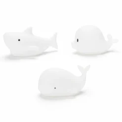 Lampki Nocne|Lampki Nocne | Rabbit&Friends Zestaw MINI MORSKIE Lampki Silikonowe Białe 3 szt.