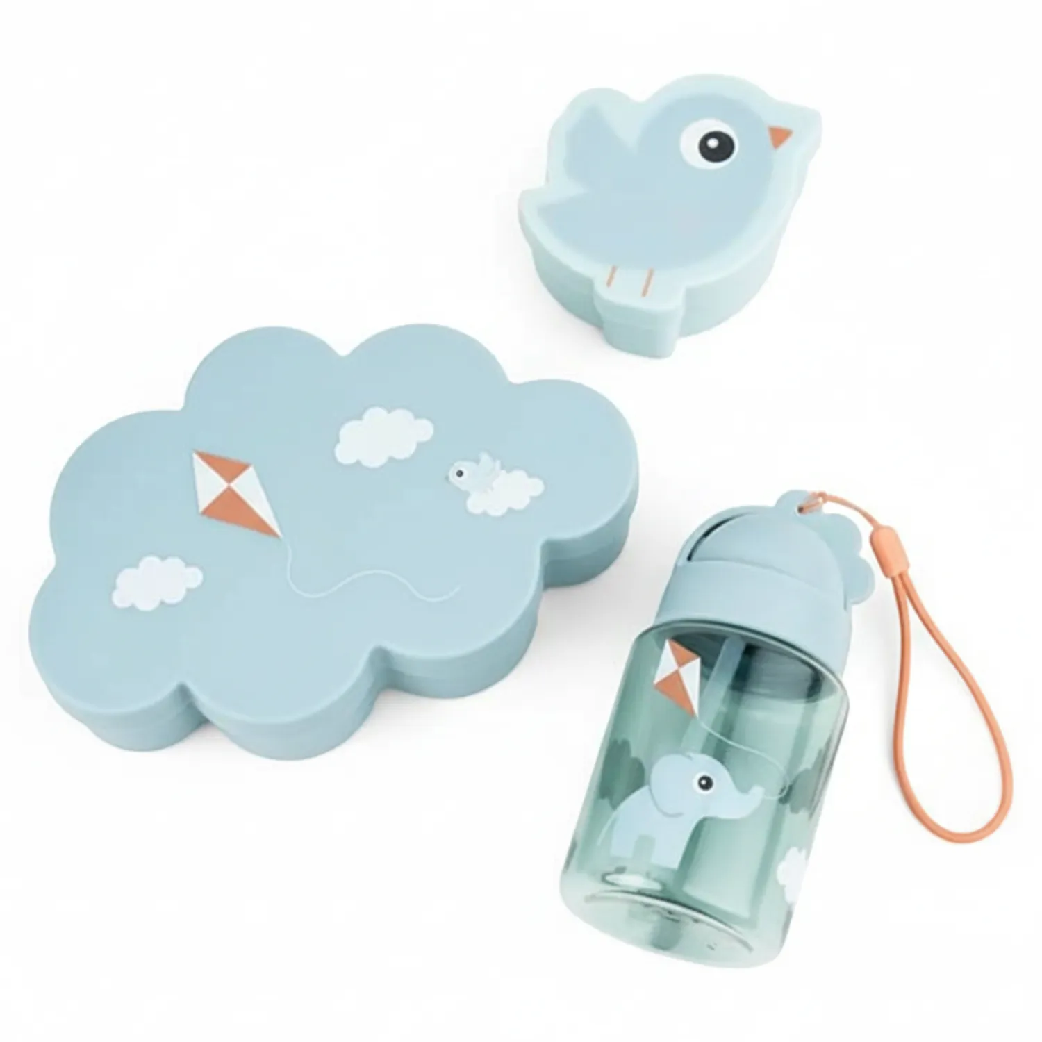 Lunchboxy|Bidony I Butelki | Done by Deer Zestaw na Lunch z Bidonem Playground - Blue