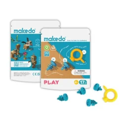 6 Lat+|7 Lat+ | Makedo Zestaw narzędzi do konstruowania DIY - Play 17 el.