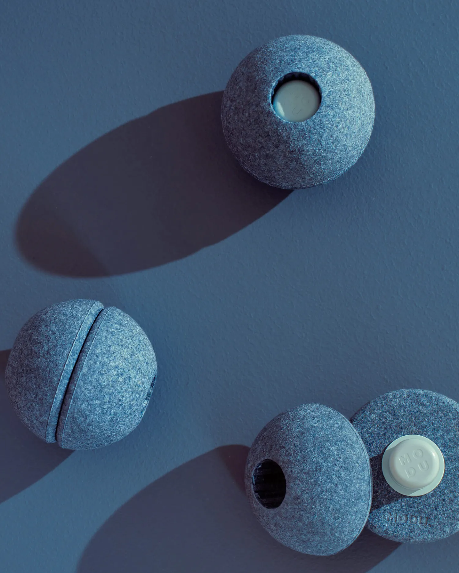 6 Lat+|3 Lata + | MODU Zestaw 3 piłek piankowych Foam Balls - deep blue, sky blue