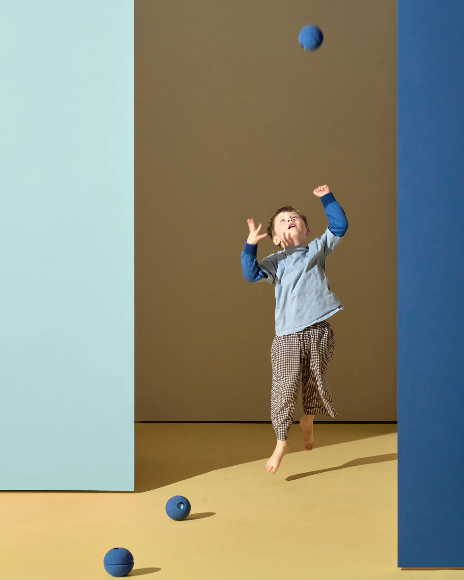 6 Lat+|3 Lata + | MODU Zestaw 3 piłek piankowych Foam Balls - deep blue, sky blue