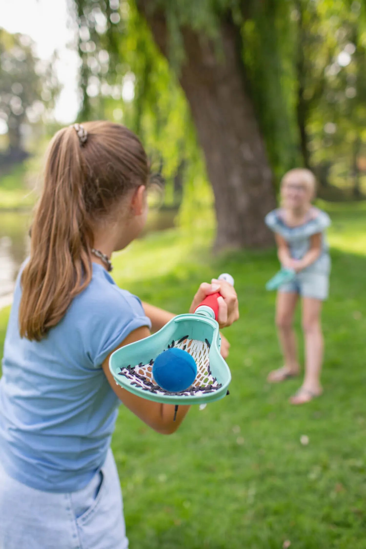 Aktywizujące|7 Lat+ | BS Toys Zestaw rakietek z miękką piłką do LACROSSE, outdoor