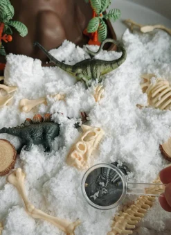 Zestaw sensoryczny Świat dinozaurów, tacka + figurki + śnieg sensoryczny