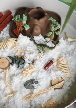 Zestaw sensoryczny Świat dinozaurów, tacka + figurki + śnieg sensoryczny