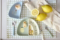 Naczynia Dla Dzieci | Lassig Zestaw silikonowych naczyń 3 el. Happy Fruit Lemon