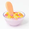 6 Lat+|3 Lata + | Tiny Harlow Zestaw Tiny Tummies Magiczna miseczka i łyżeczka, Płatki śniadaniowe