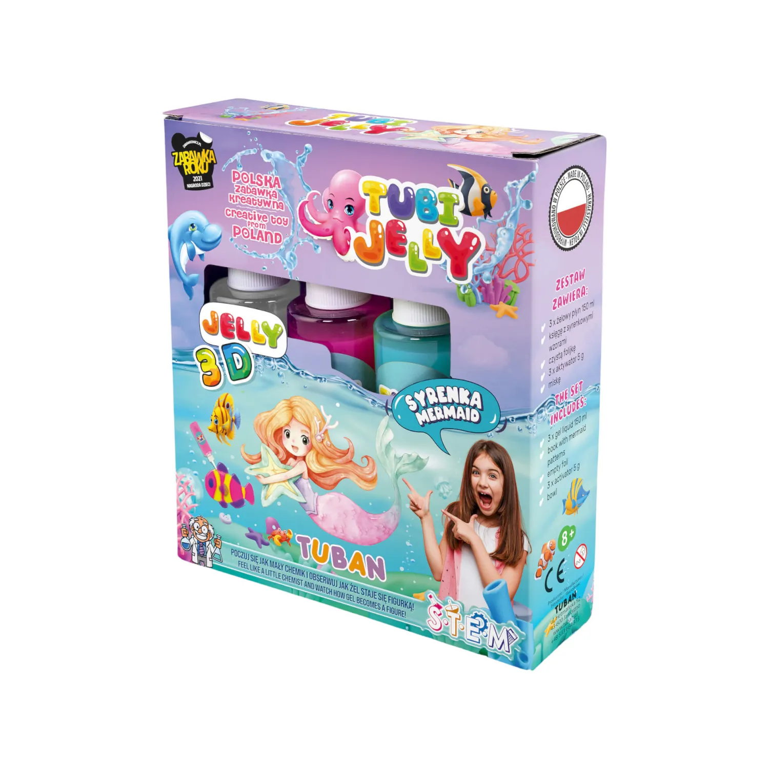 8 Lat+|Diy | Tuban Zestaw Tubi Jelly 3 kolory - syrenka