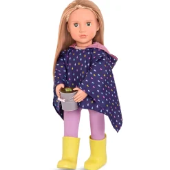 8 Lat+|7 Lat+ | OurGeneration Zestaw ubranek dla lalek - Puddles of Fun - poncho i kalosze