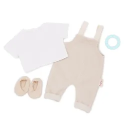 6 Lat+|3 Lata + | LullaBaby Zestaw ubranek dla lalki niemowlęcia, stylizacja ze spodniami na szelkach