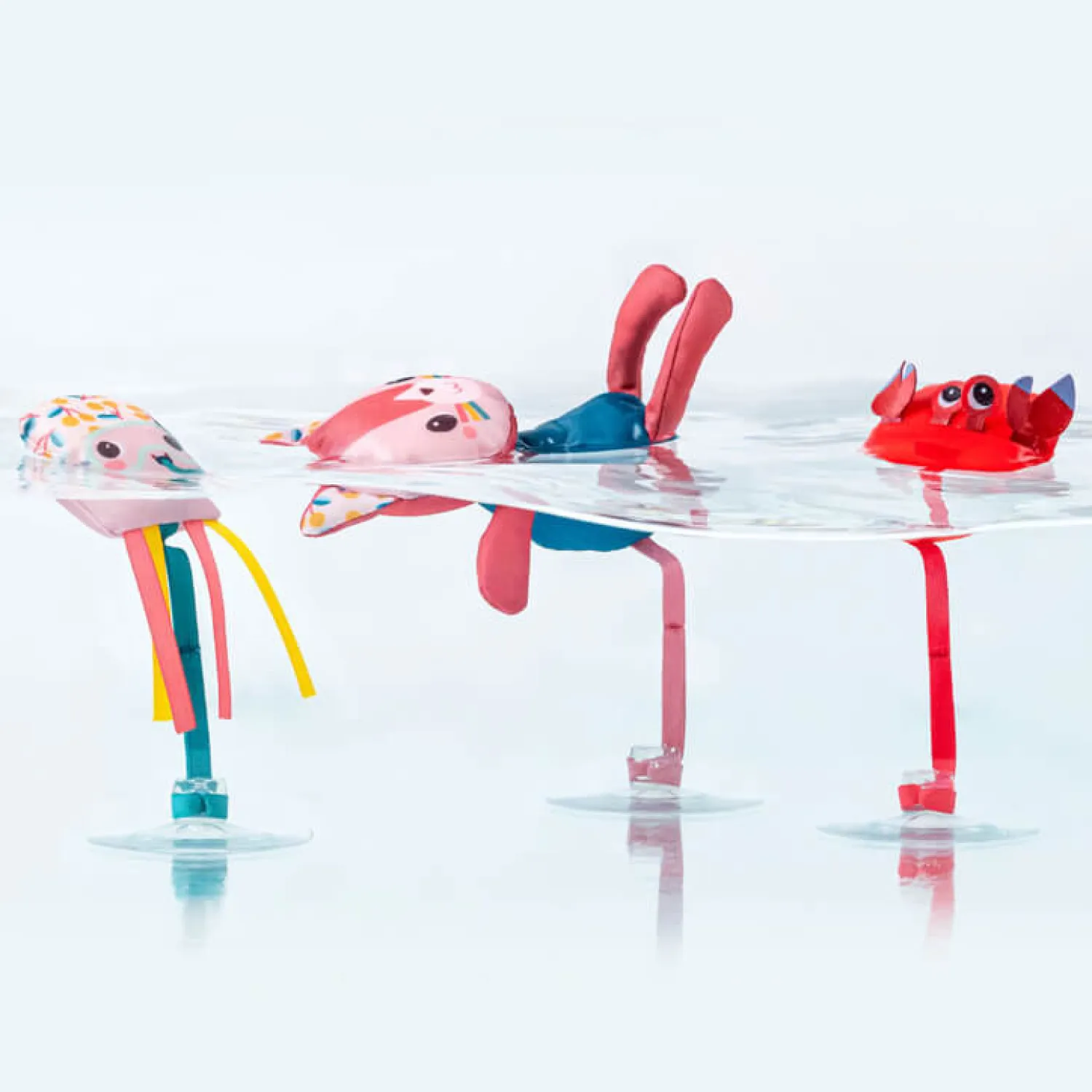 Zabawki Do Kąpieli|12M+ | Lilliputiens Zestaw 3 zabawek do kąpieli z przyssawkami Kotka Jeanne 3 m+