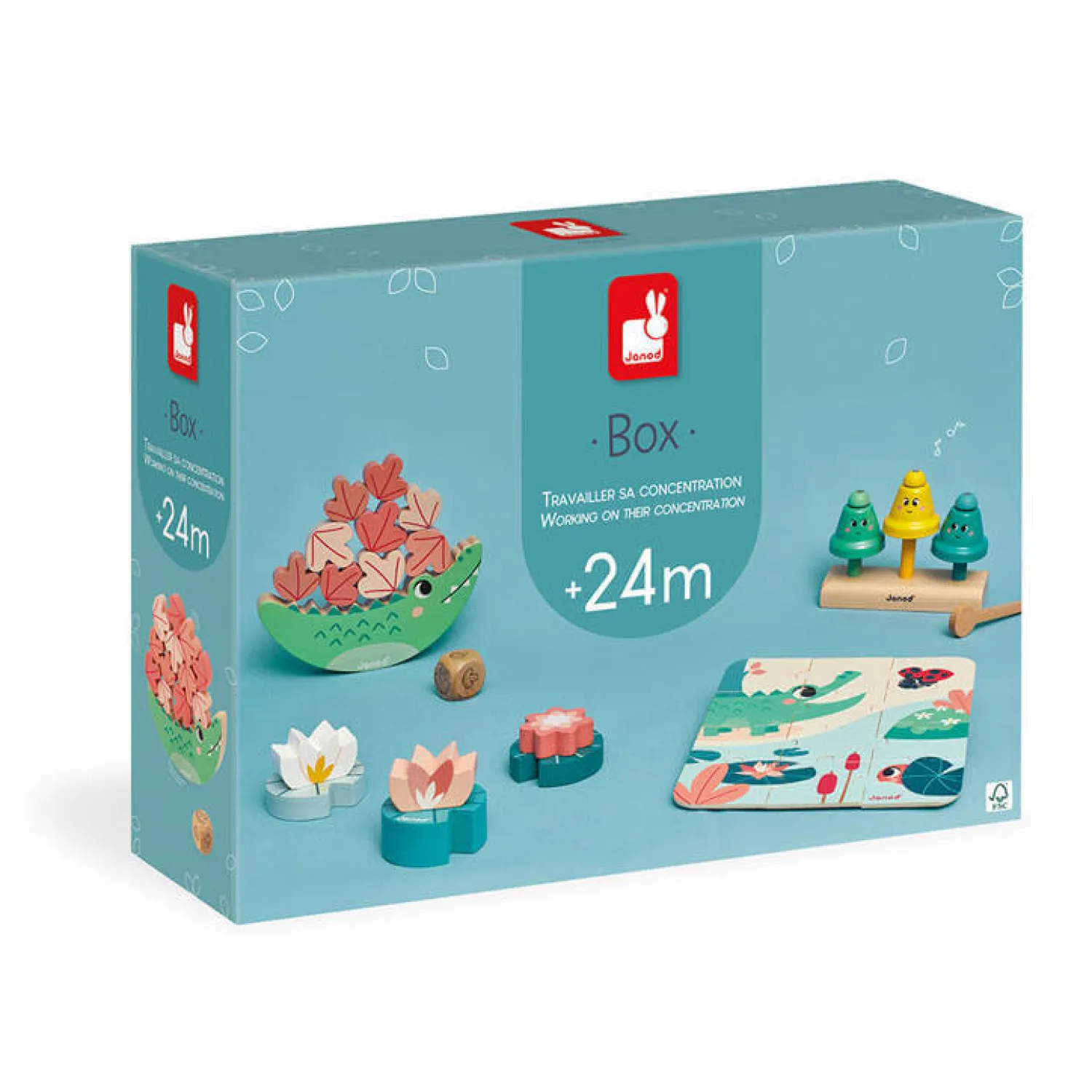 Aktywizujące|3 Lata + | Janod Zestaw zabawek edukacyjnych Box 24m+