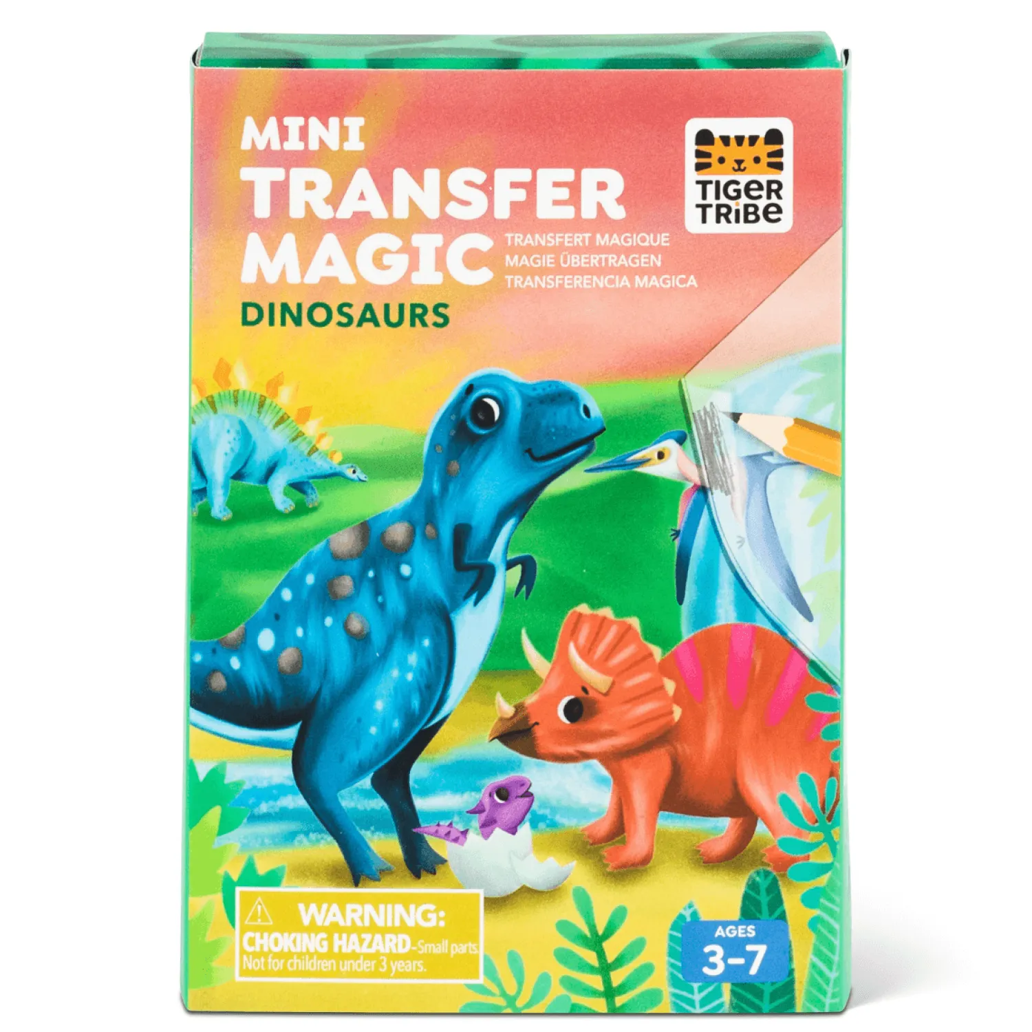 6 Lat+|3 Lata + | Tiger Tribe Zestaw z folią transferową - Dinozaury