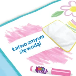 Zmywalna mata do rysowania dla dzieci 60x90 cm + 4 flamastry Mini Kids 3+