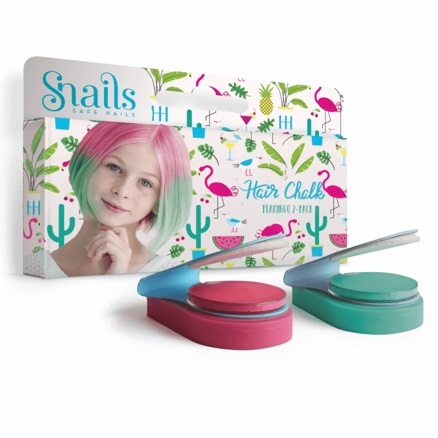 Zmywalne kredy do włosów Hair Chalk - Flamingo
