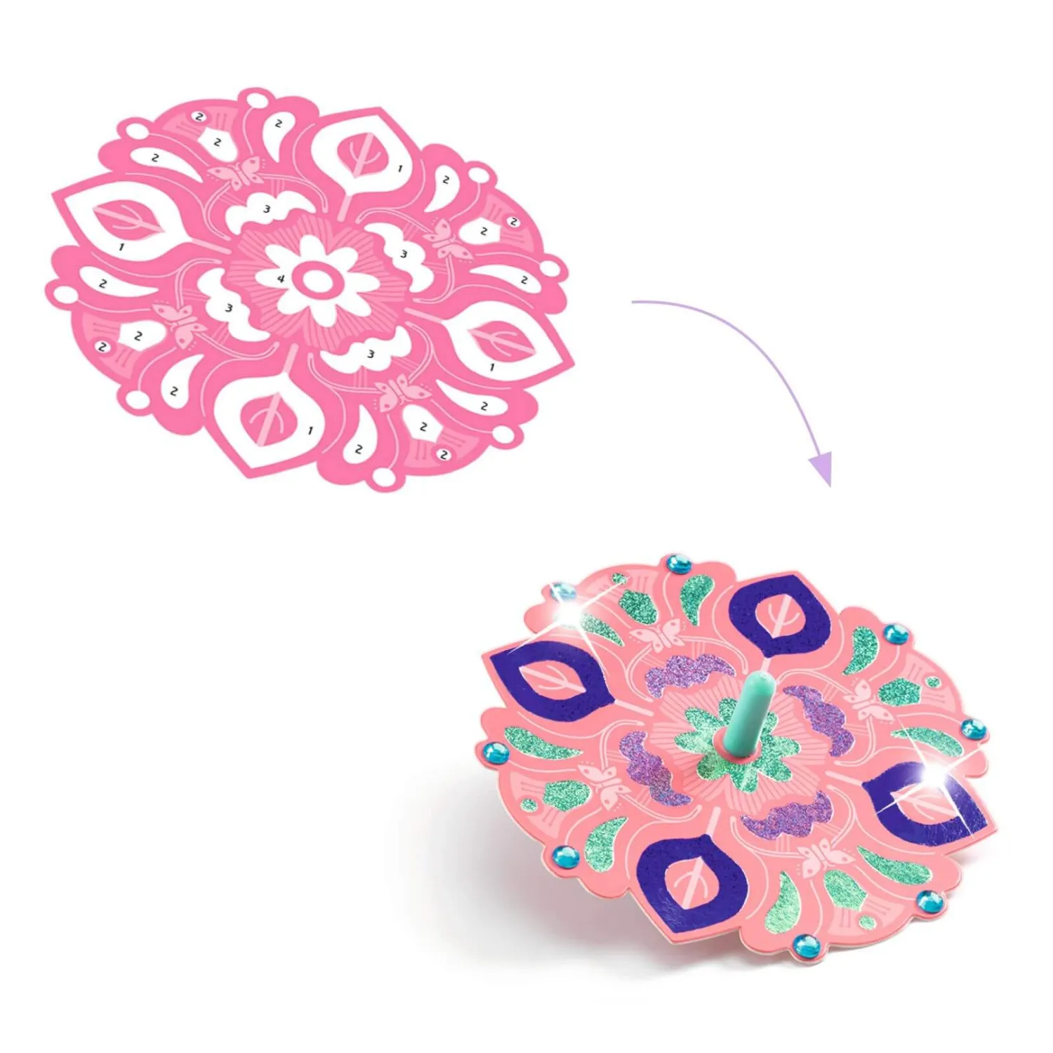 Diy|8 Lat+ | Djeco Zrób to sam - bączki FLOWER POWER